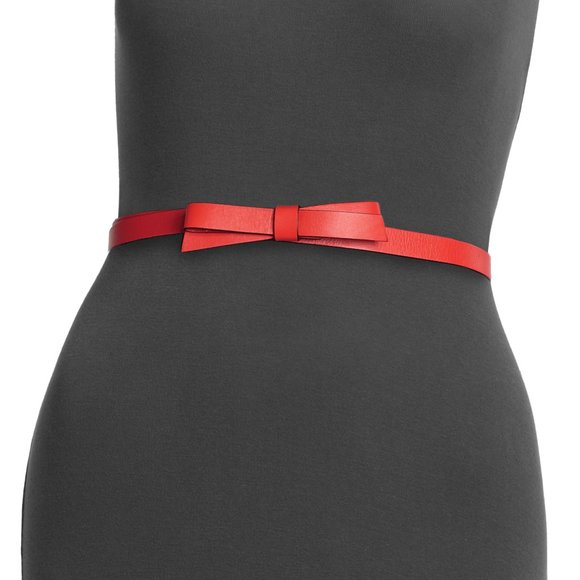 kate spade Accessories - Leather Skinny Bow Belt Size M